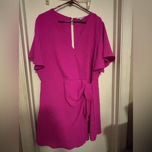 White Birch Fuchsia Romper